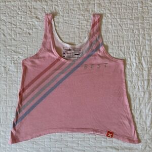 Truth Finish It Tank Top Pink Striped Sleeveless Casual Top